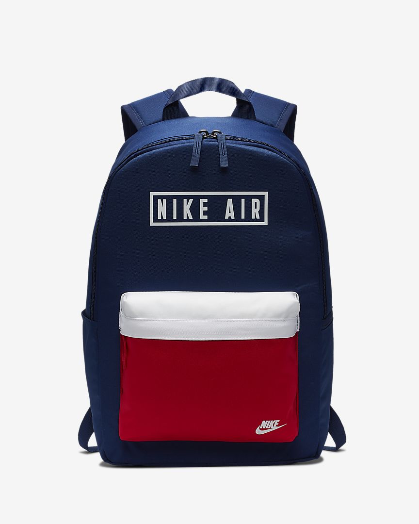 nike air heritage 2.0 graphic backpack red ensures quick access to smaller essentials Nike Heritage 2.0 Nike Air
